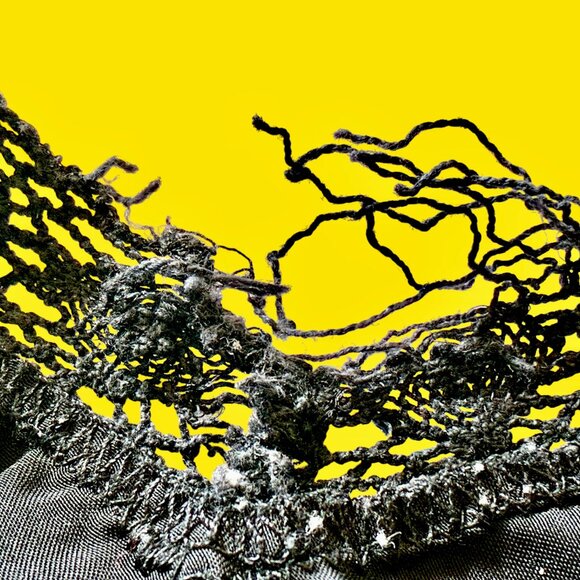 Vintage Val Mode Nightgown Lingerie Black Long Gown size Medium DAMAGED - Picture 15 of 16